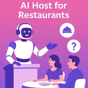 Robot serving in a restaurant setting- AI Host for Restaurants